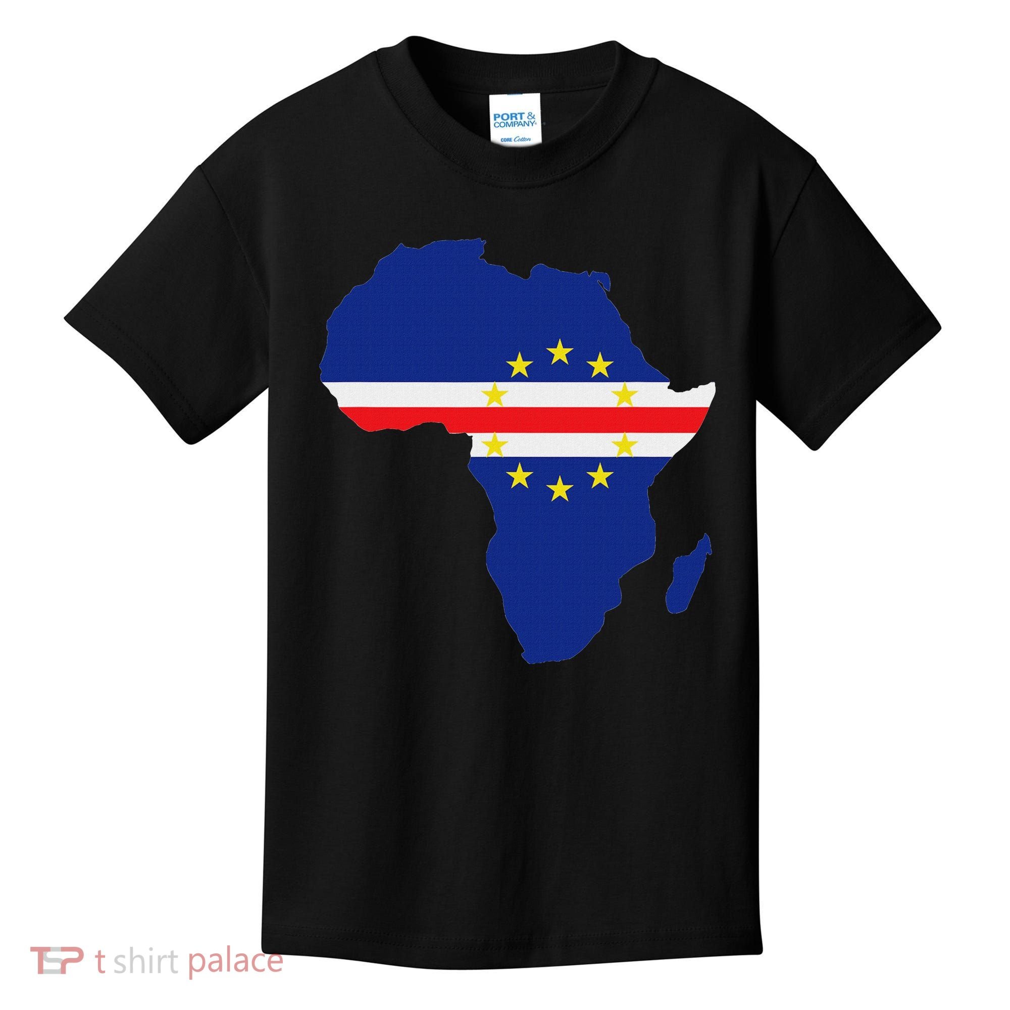 Cape Cabo Verde Verdean Flag Pride Africa Map Kids T-Shirt