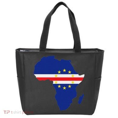 Cape Cabo Verde Verdean Flag Pride Africa Map Tote Bag