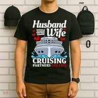 Cruising Cruise Vacation Husband Wife Couple T-Shirt thumb 6