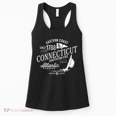 Connecticut Ct Vintage Nautical Sailing Design Women's Tank Top