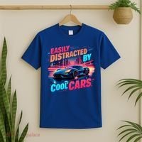 Cool Cars Vintage Easily Distracted By Muscle Car Gift T-Shirt thumb 2