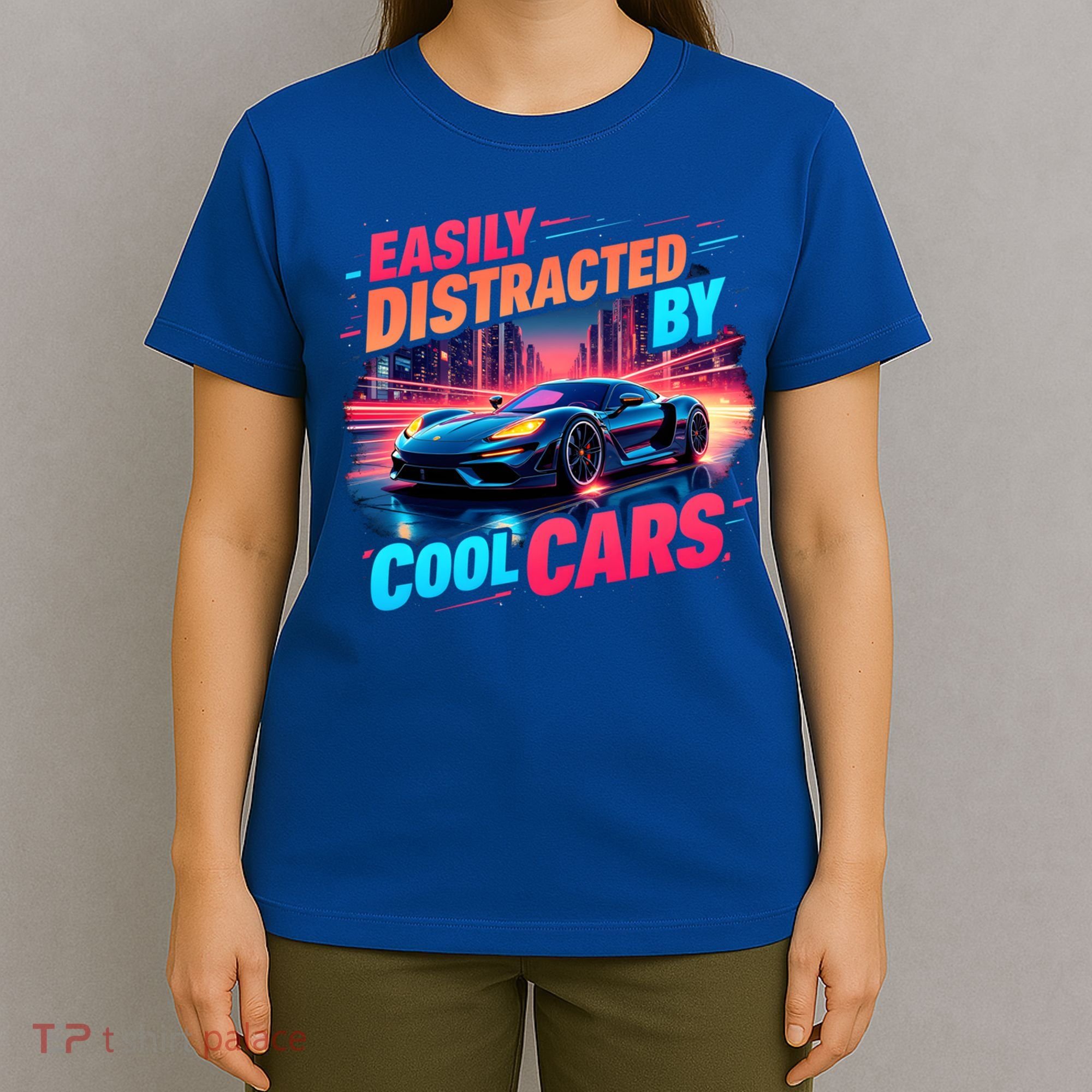 Cool Cars Vintage Easily Distracted By Muscle Car Gift T-Shirt
