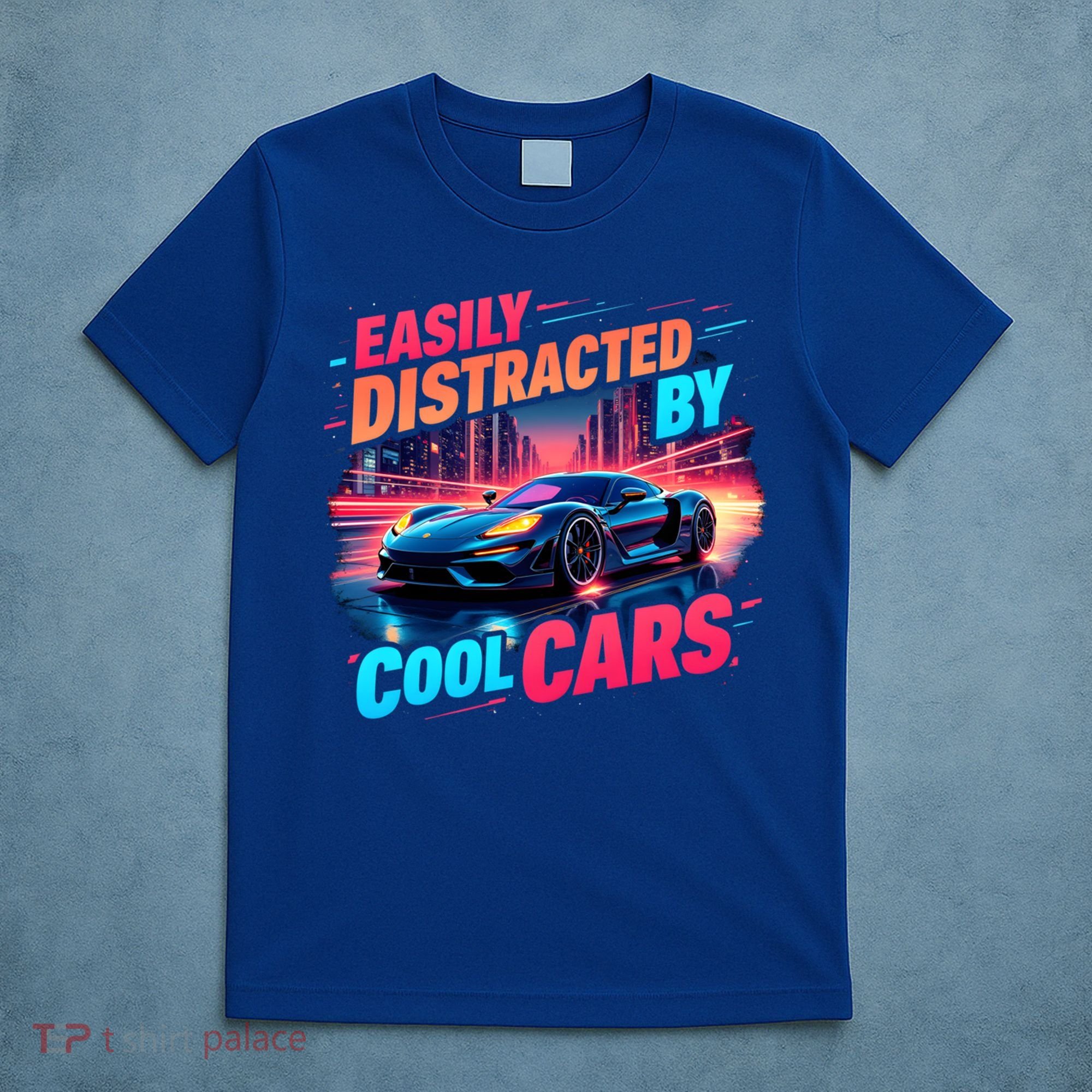 Cool Cars Vintage Easily Distracted By Muscle Car Gift T-Shirt