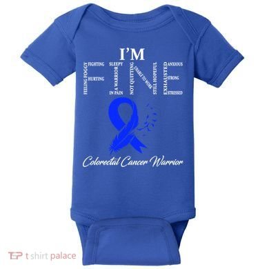 Colorectal Cancer Warrior I'm Fine Gift Baby Bodysuit