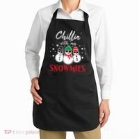 Christmas Chillin With My Snowmies Cool Snowman Apron thumb 2