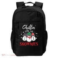 Christmas Chillin With My Snowmies Cool Snowman Backpack thumb 0