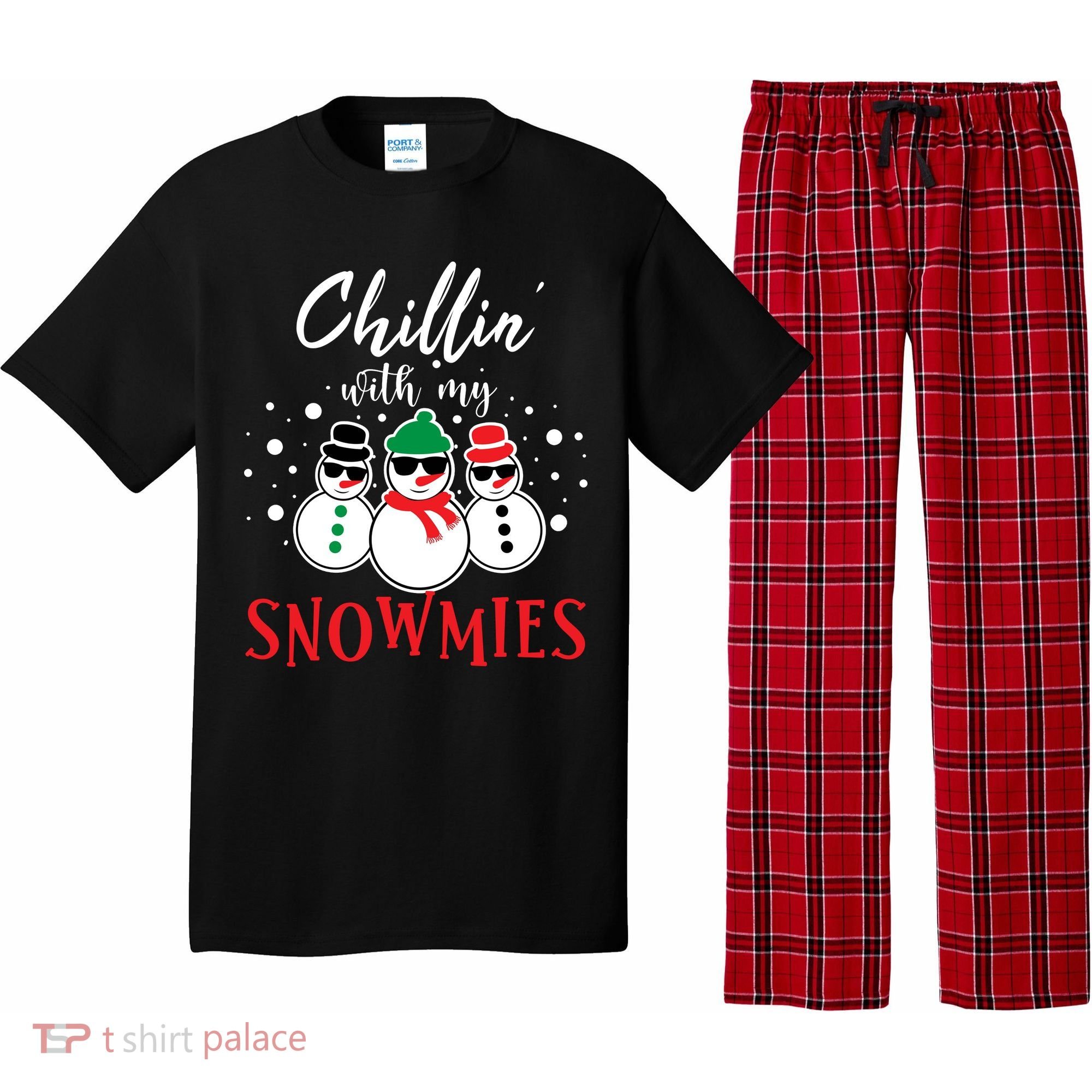 Christmas Chillin With My Snowmies Cool Snowman Pajama Set