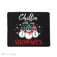 Christmas Chillin With My Snowmies Cool Snowman Mousepad thumb 0