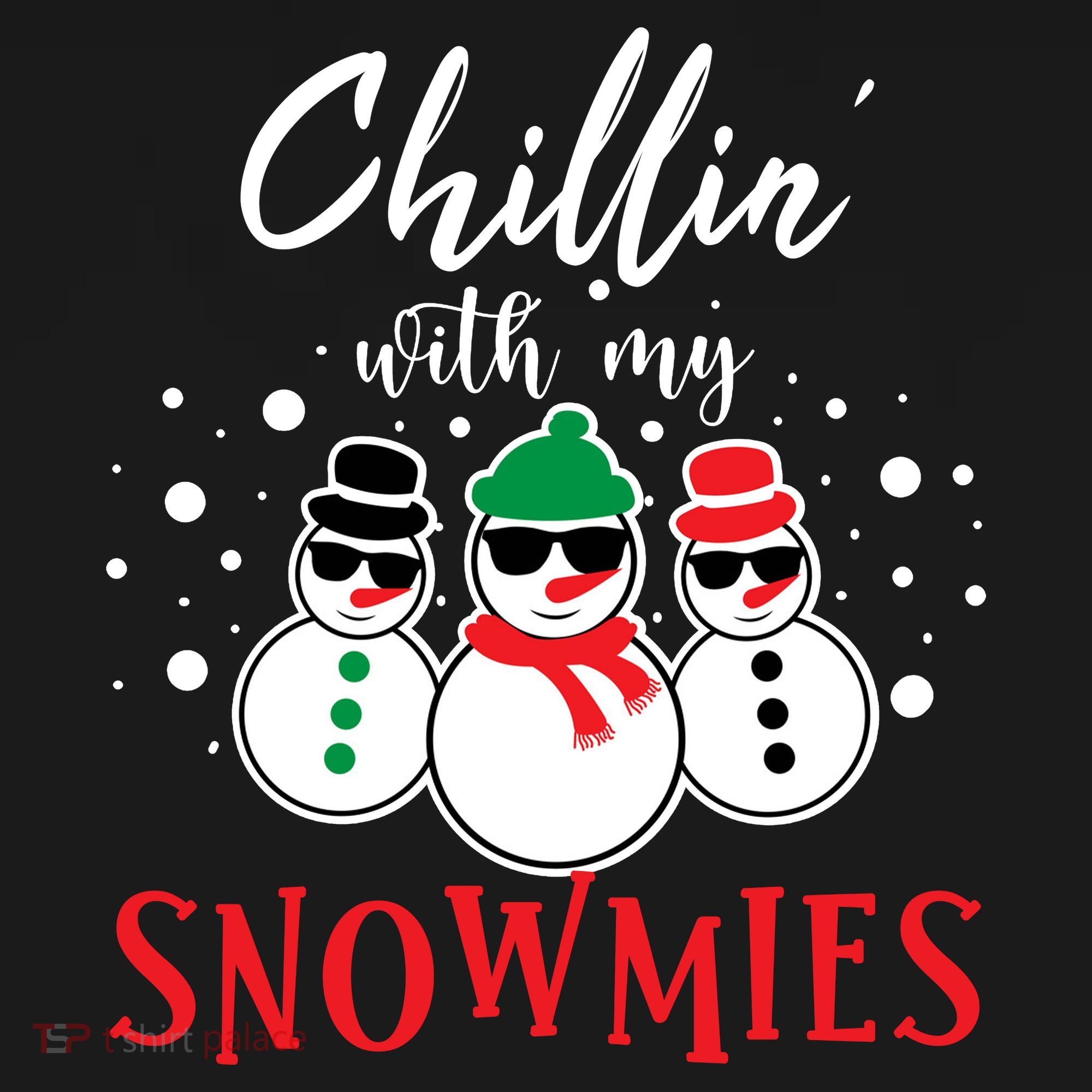 Christmas Chillin With My Snowmies Cool Snowman Women's Tank Top