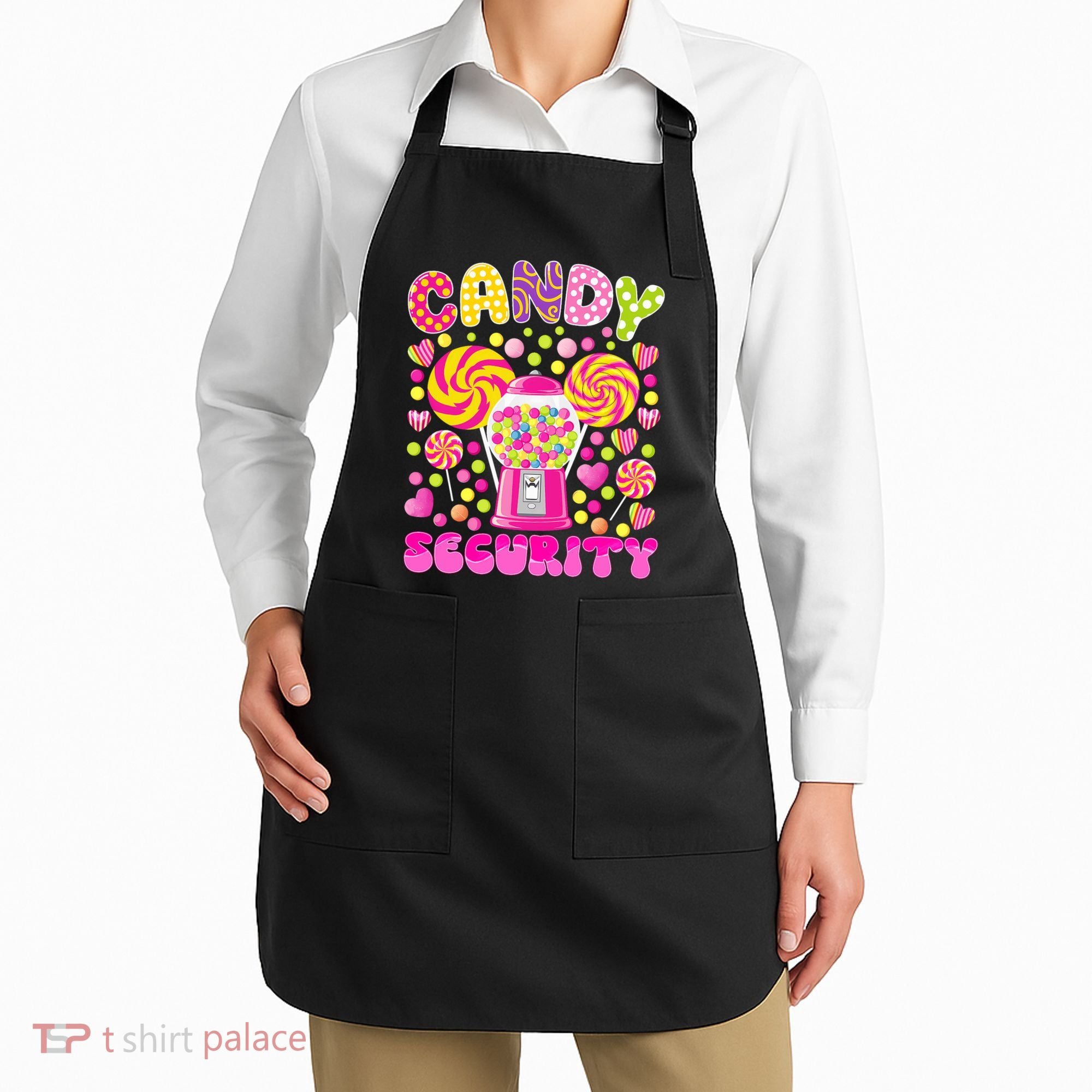 Candy Costume Women Candy Crew Funny Candy Security Apron