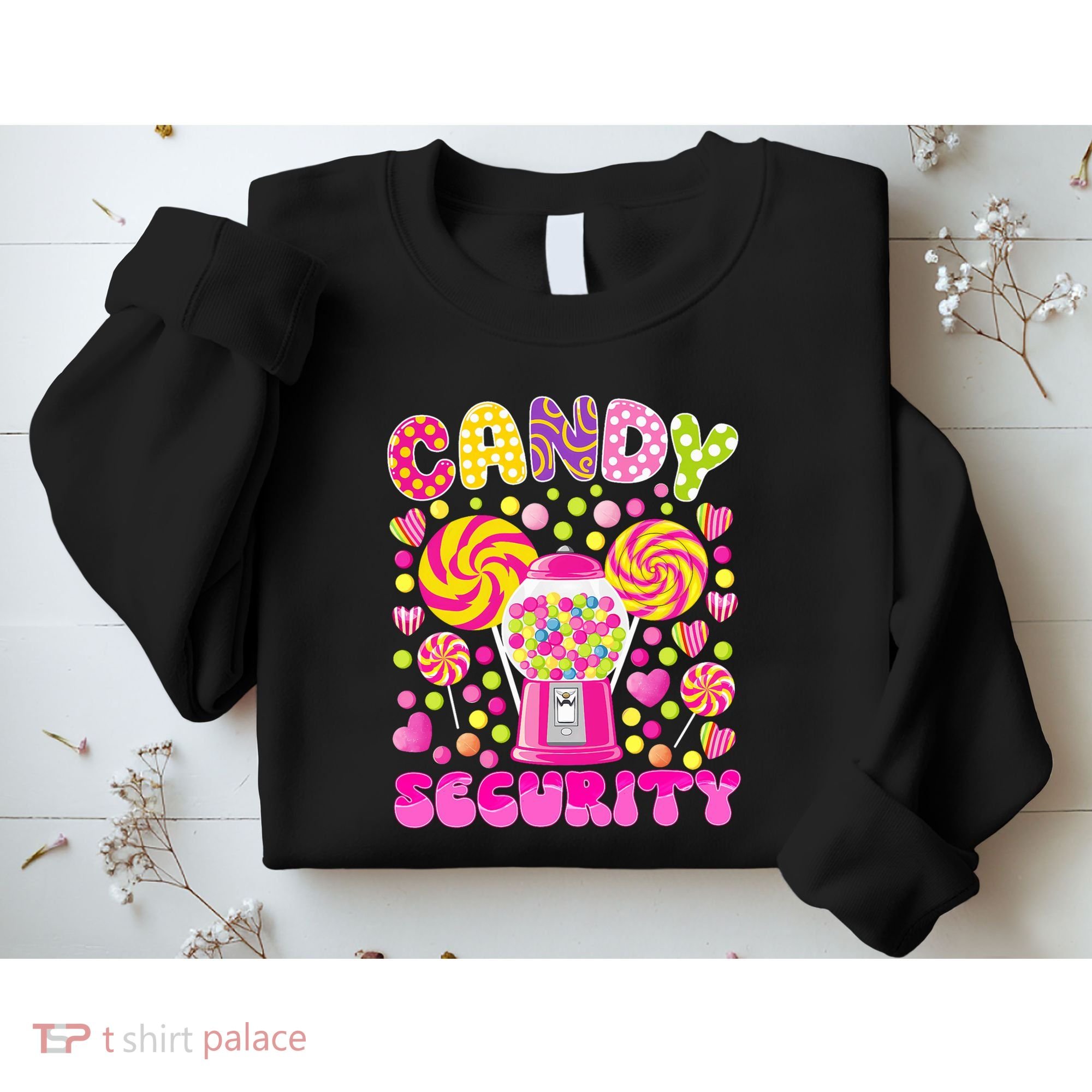 Candy Costume Women Candy Crew Funny Candy Security Sweatshirt