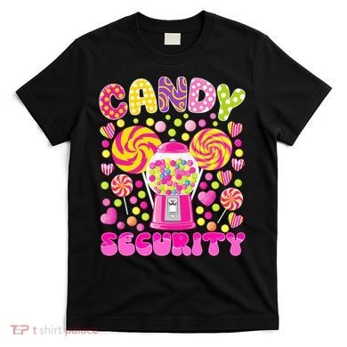 Candy Costume Women Candy Crew Funny Candy Security T-Shirt