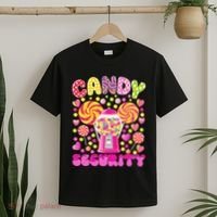 Candy Costume Women Candy Crew Funny Candy Security T-Shirt thumb 2