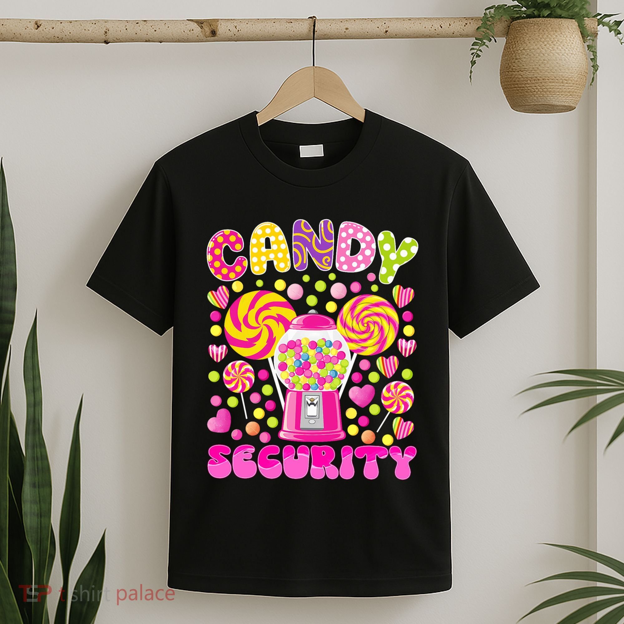 Candy Costume Women Candy Crew Funny Candy Security T-Shirt
