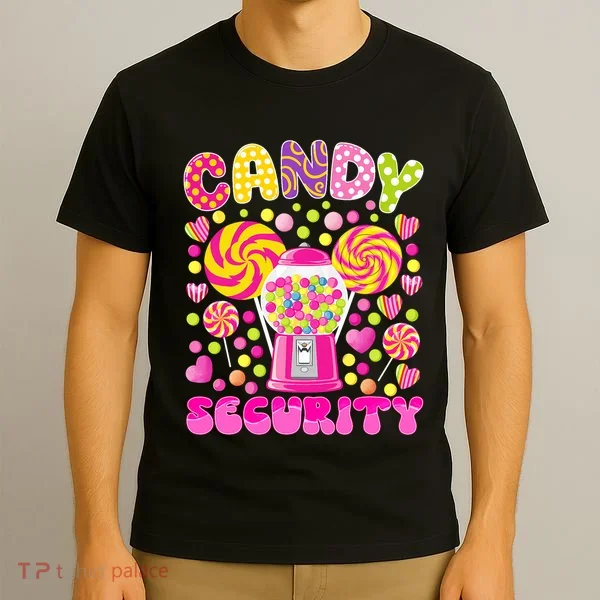 Candy Costume Women Candy Crew Funny Candy Security T-Shirt