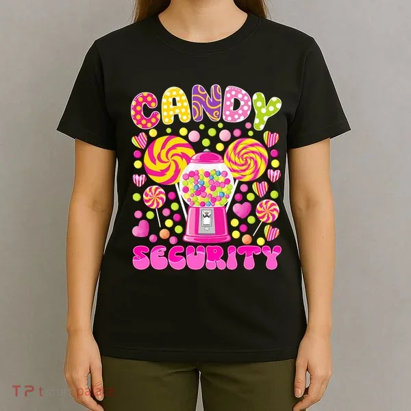Candy Costume Women Candy Crew Funny Candy Security T-Shirt
