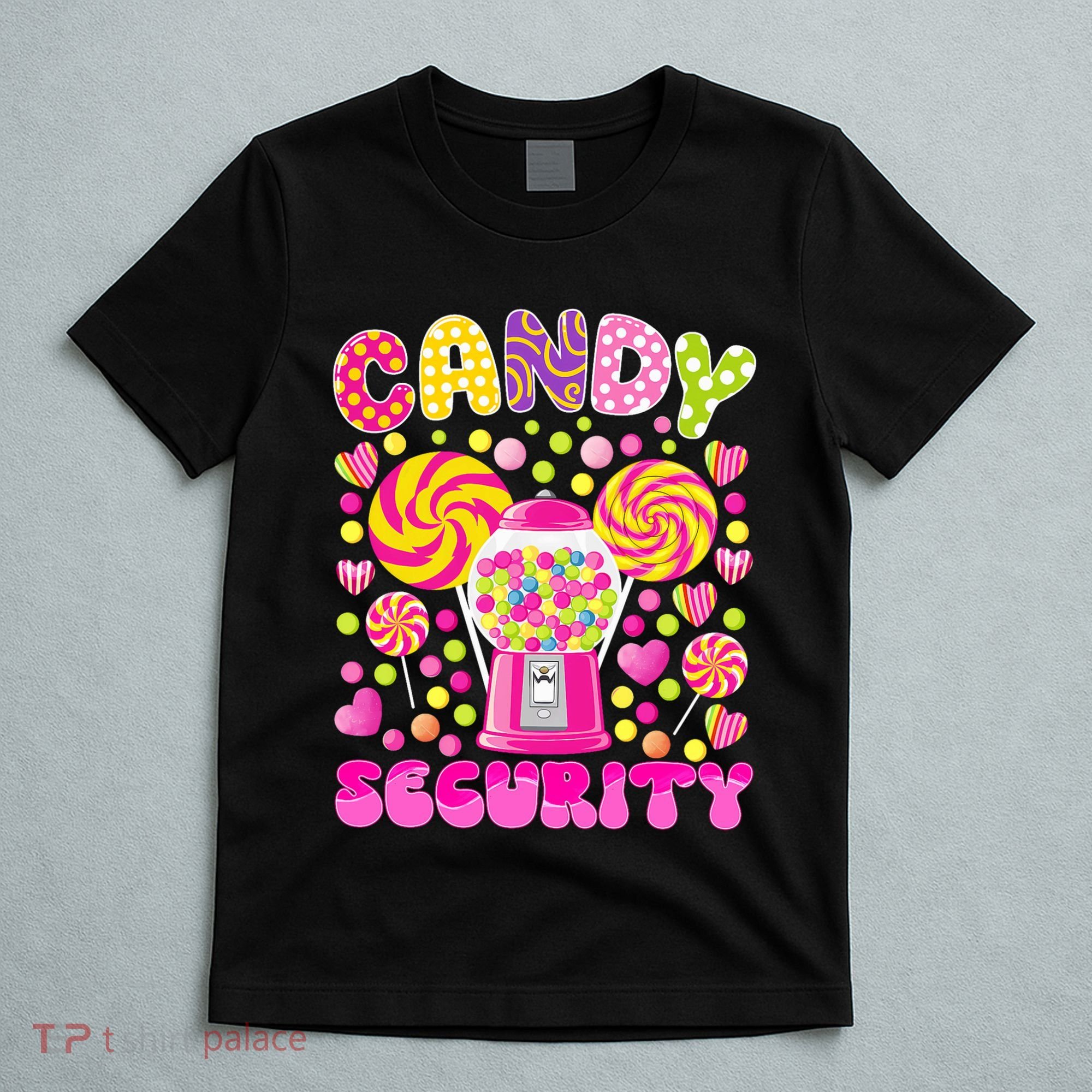 Candy Costume Women Candy Crew Funny Candy Security T-Shirt