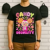 Candy Costume Women Candy Crew Funny Candy Security T-Shirt thumb 6