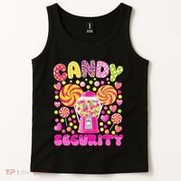 Candy Costume Women Candy Crew Funny Candy Security Tank Top thumb 2