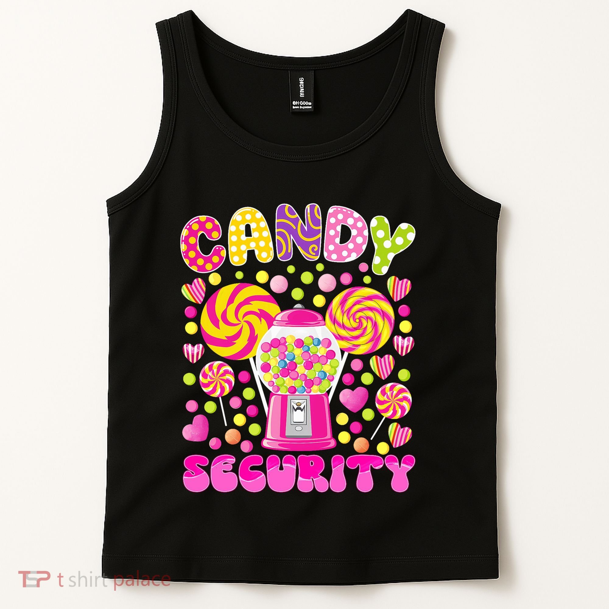 Candy Costume Women Candy Crew Funny Candy Security Tank Top
