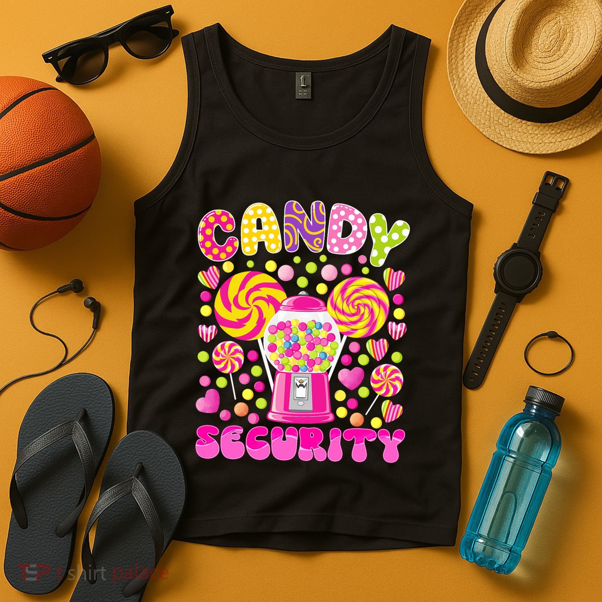 Candy Costume Women Candy Crew Funny Candy Security Tank Top