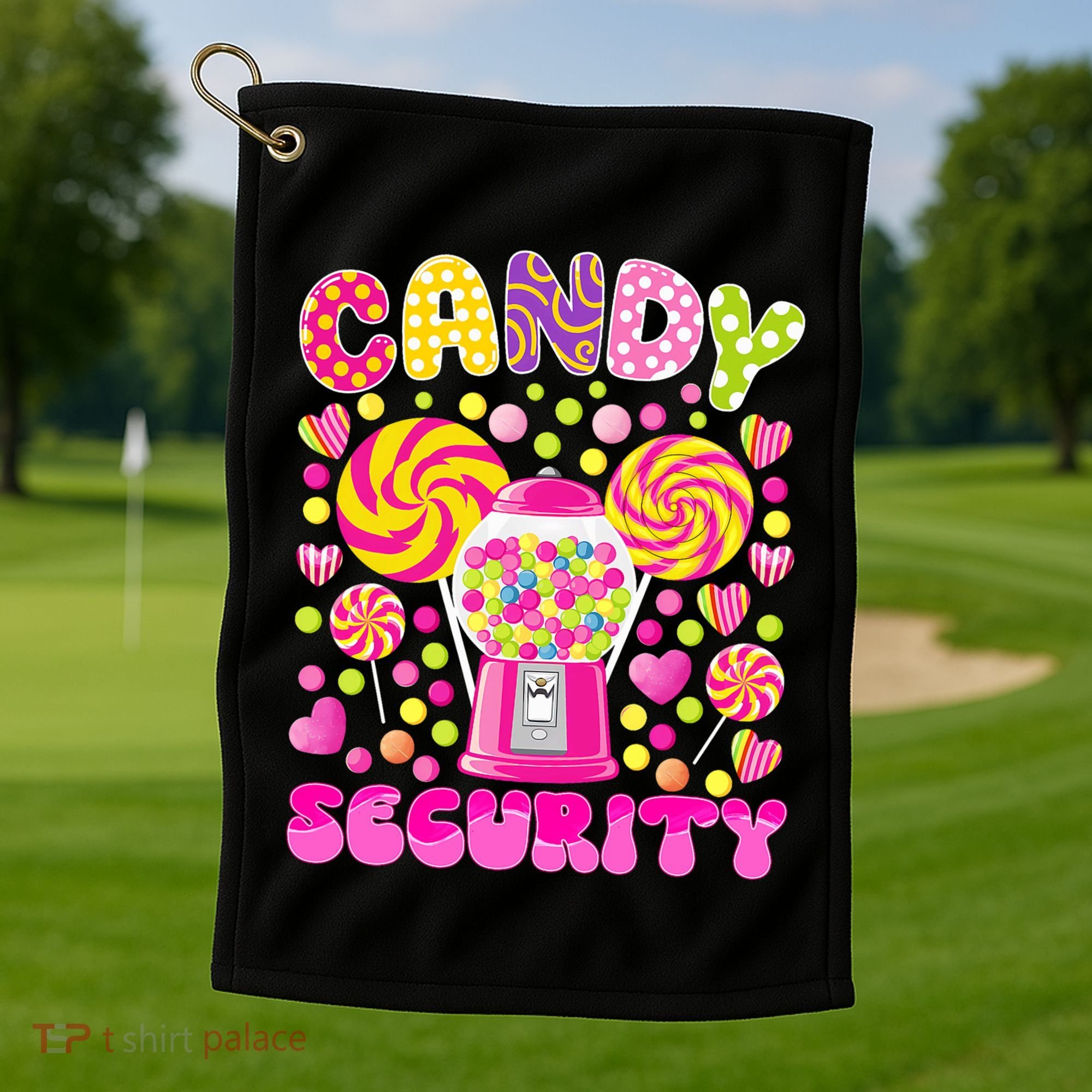 Candy Costume Women Candy Crew Funny Candy Security Golf Towel
