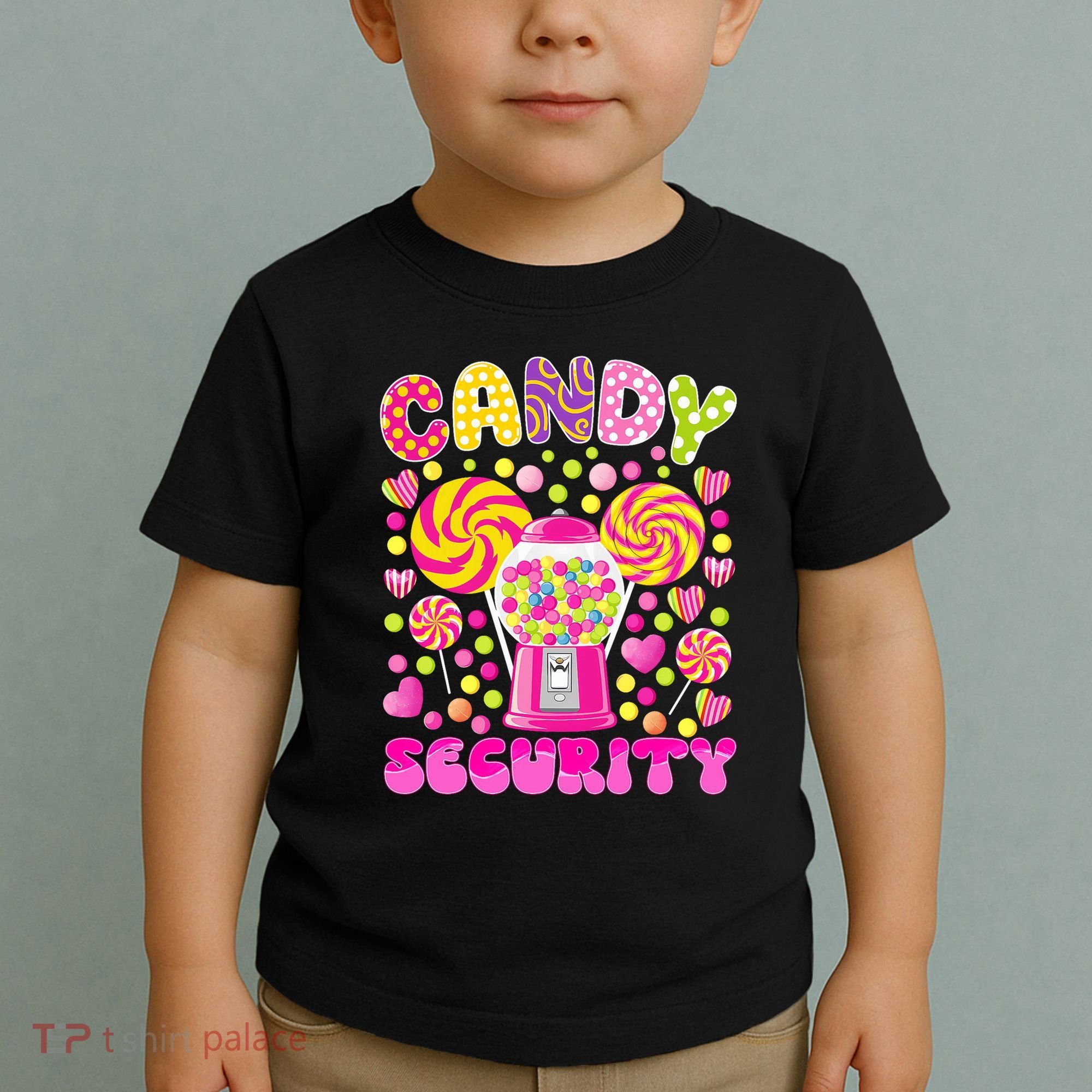 Candy Costume Women Candy Crew Funny Candy Security Toddler T-Shirt