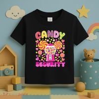 Candy Costume Women Candy Crew Funny Candy Security Toddler T-Shirt thumb 3