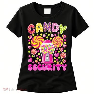 Candy Costume Women Candy Crew Funny Candy Security Women's T-Shirt