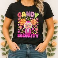 Candy Costume Women Candy Crew Funny Candy Security Women's T-Shirt thumb 2