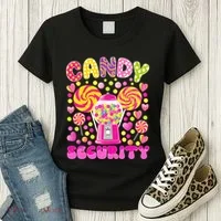Candy Costume Women Candy Crew Funny Candy Security Women's T-Shirt thumb 3