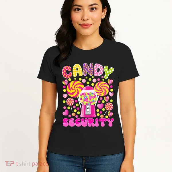 Candy Costume Women Candy Crew Funny Candy Security Women's T-Shirt