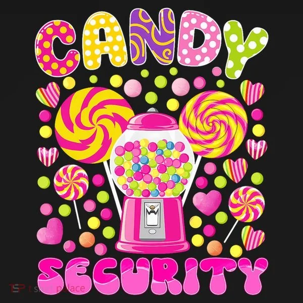 Candy Costume Women Candy Crew Funny Candy Security Women's T-Shirt