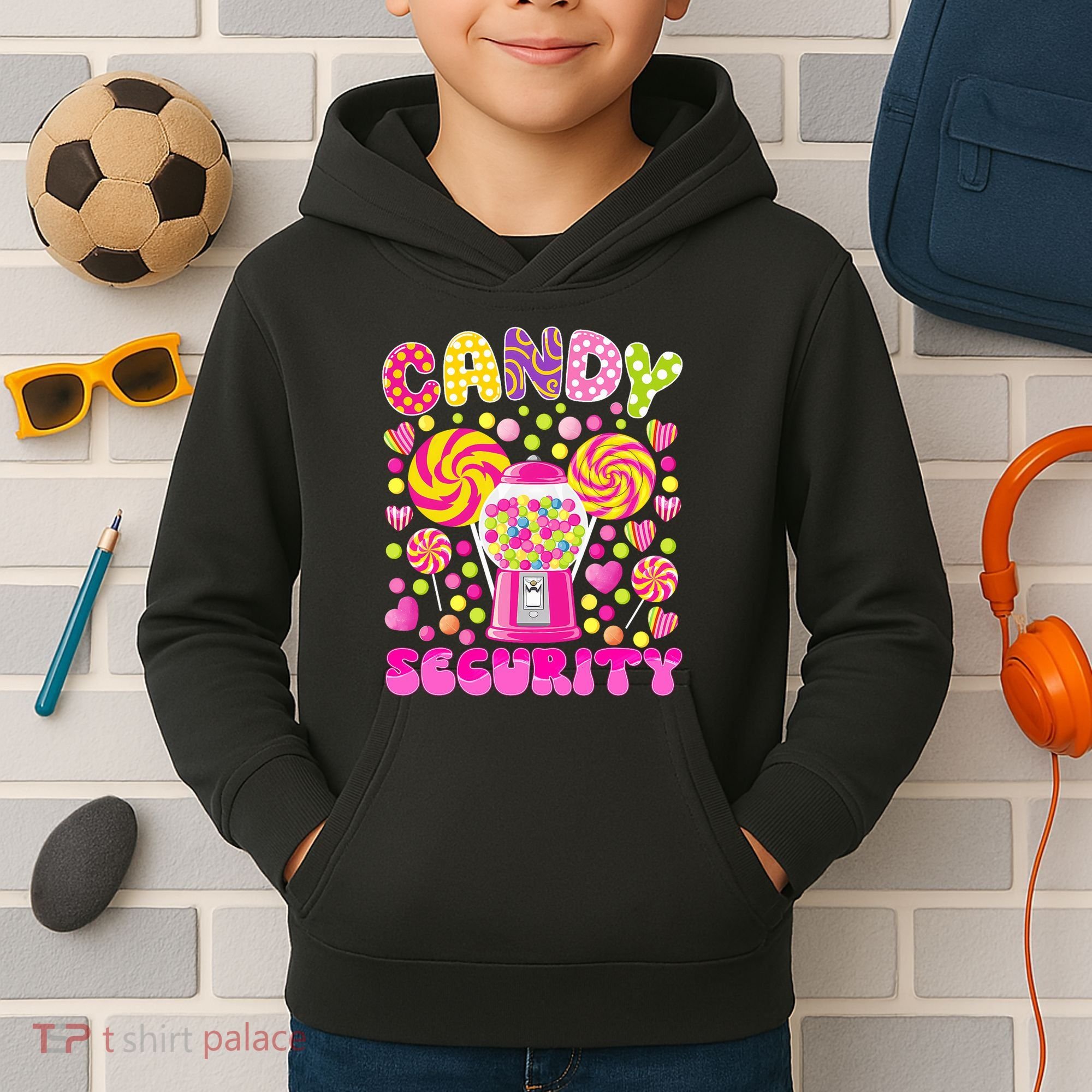 Candy Costume Women Candy Crew Funny Candy Security Kids Hoodie