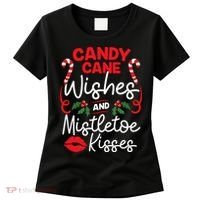 Candy Cane Wishes And Mistletoe Kisses Christmas Costume Women's T-Shirt thumb 0