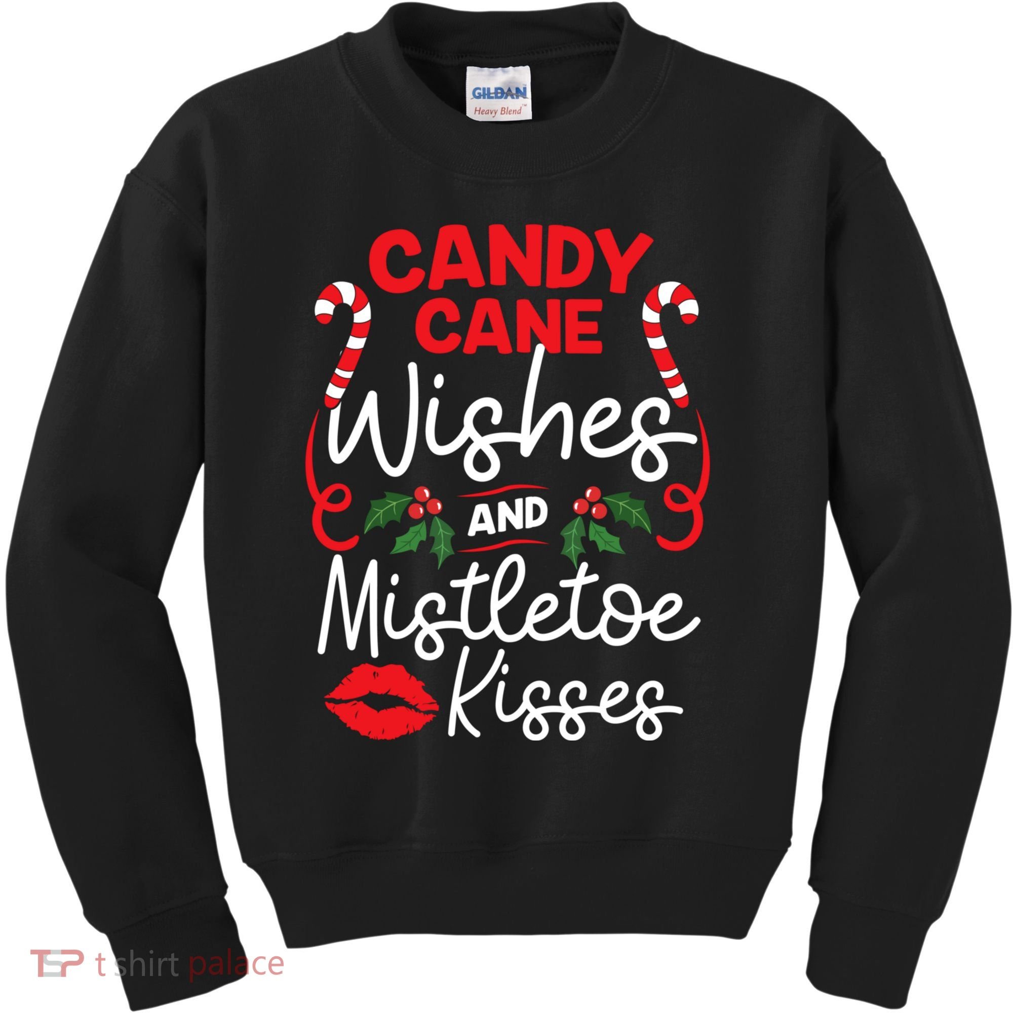 Candy Cane Wishes And Mistletoe Kisses Christmas Costume Kids Sweatshirt