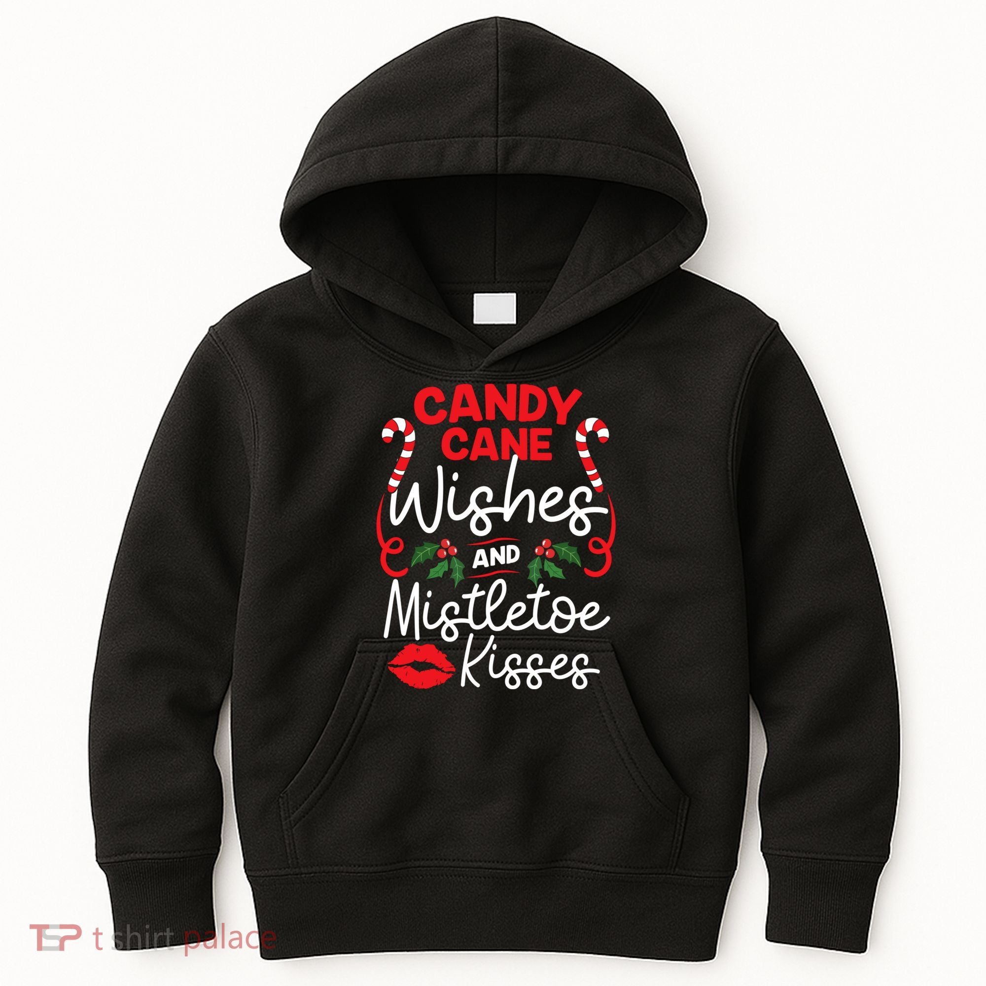 Candy Cane Wishes And Mistletoe Kisses Christmas Costume Kids Hoodie