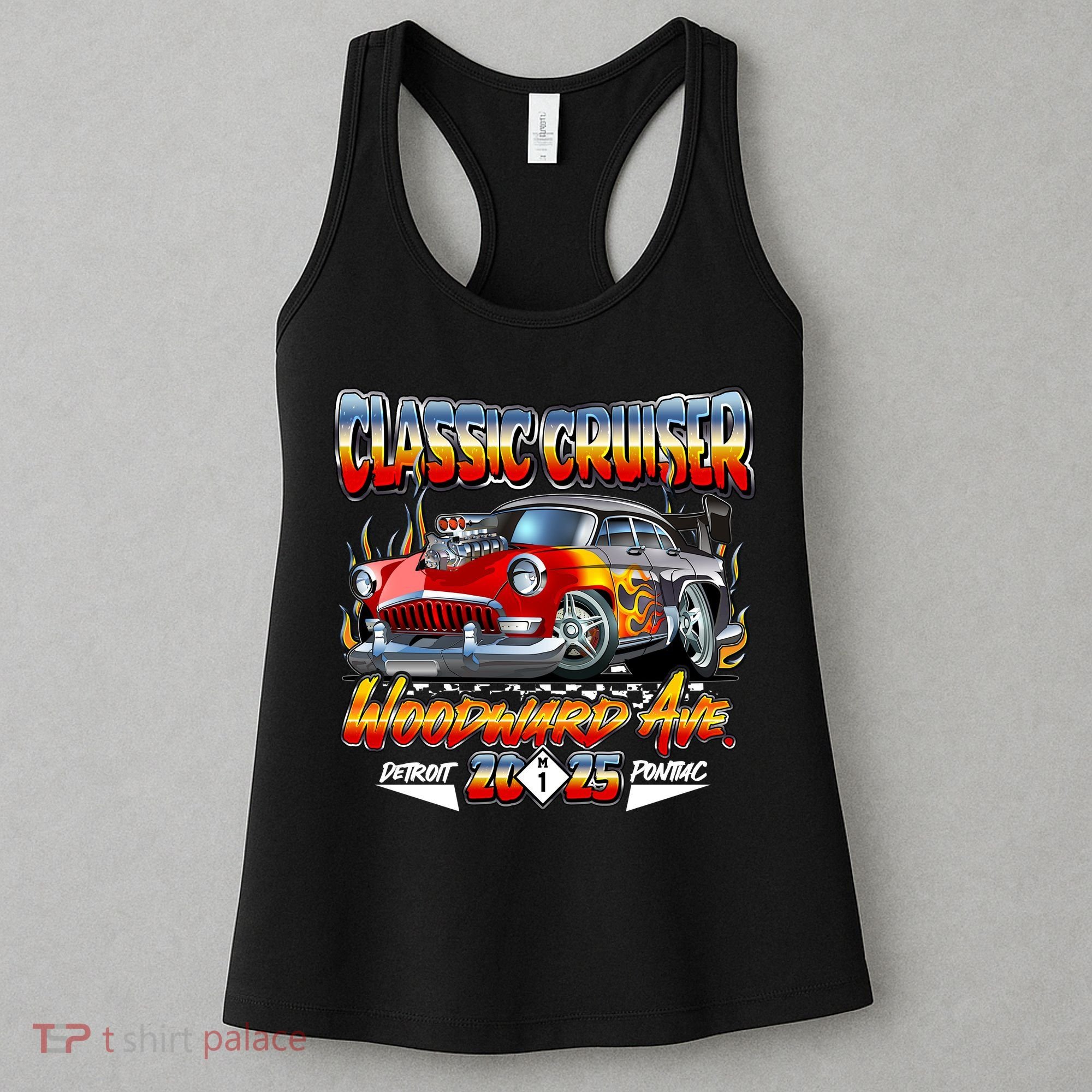 Classic Cruiser Woodward Ave Detroit To Pontiac 2025 Women's Tank Top