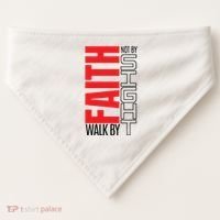Christian Christian Walk By Faith Not By Sight USA-Made Doggie Bandana thumb 0