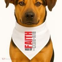Christian Christian Walk By Faith Not By Sight USA-Made Doggie Bandana thumb 1