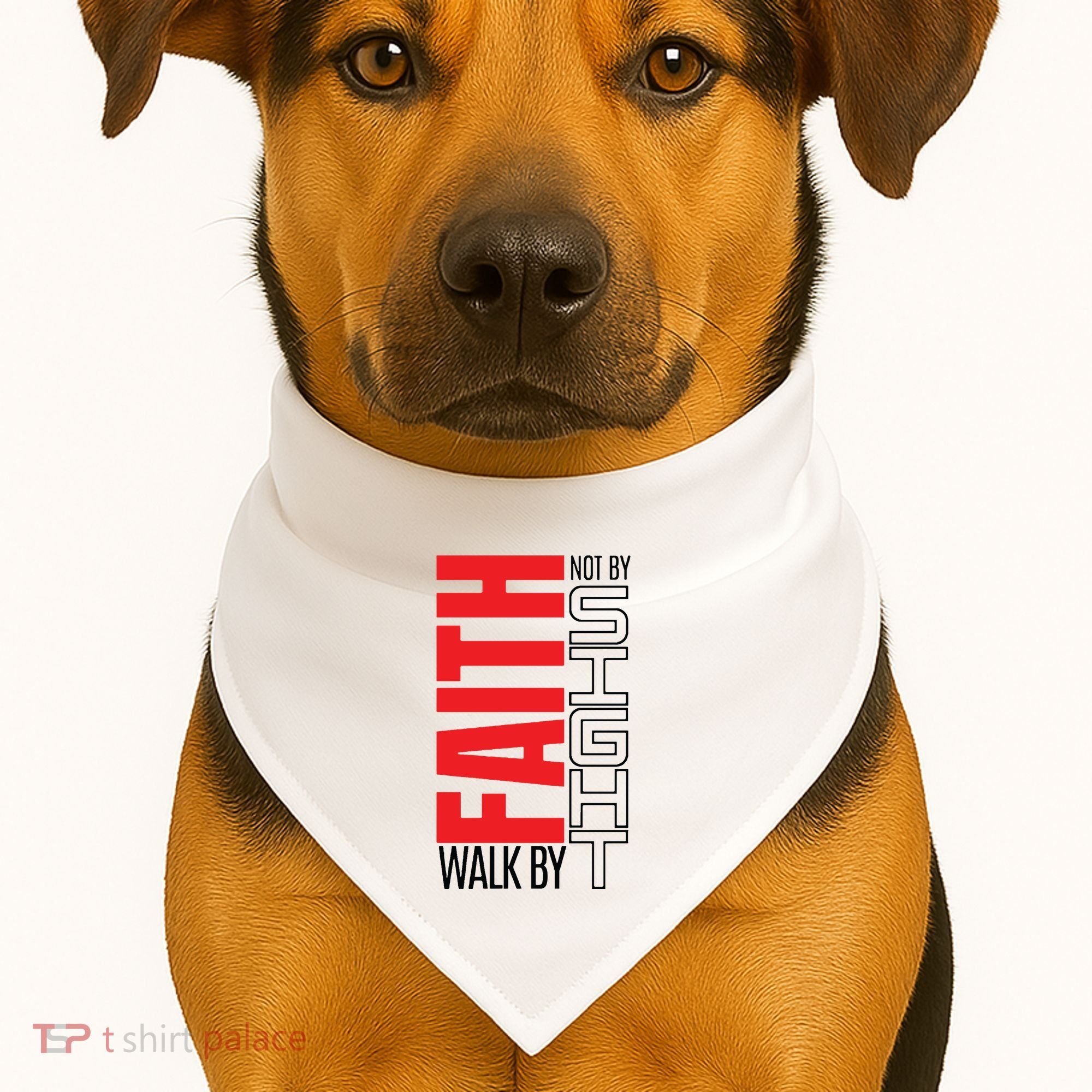 Christian Christian Walk By Faith Not By Sight USA-Made Doggie Bandana