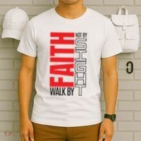 Christian Christian Walk By Faith Not By Sight T-Shirt thumb 6