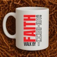 Christian Christian Walk By Faith Not By Sight Coffee Mug thumb 2
