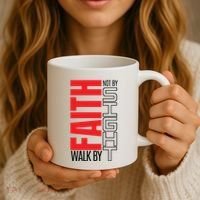 Christian Christian Walk By Faith Not By Sight Coffee Mug thumb 3