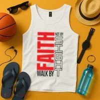 Christian Christian Walk By Faith Not By Sight Tank Top thumb 4