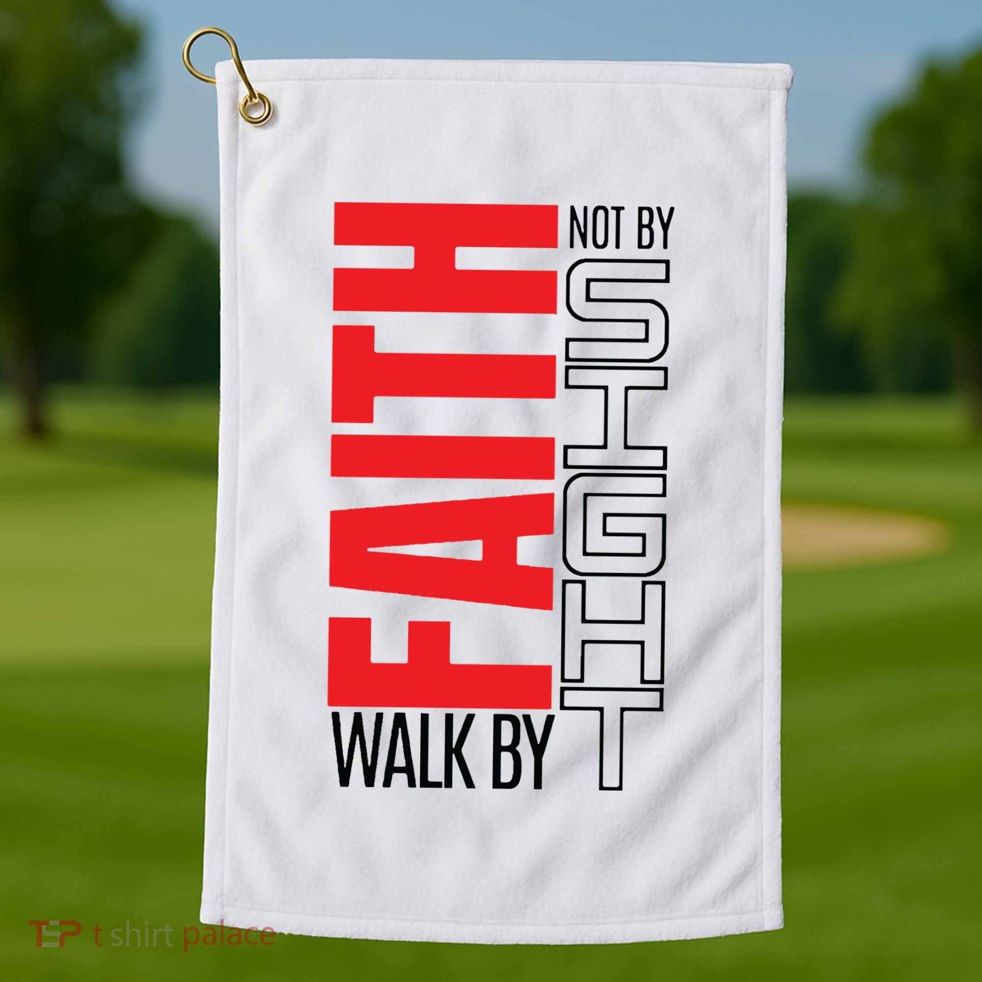 Christian Christian Walk By Faith Not By Sight Golf Towel