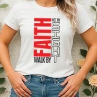 Christian Christian Walk By Faith Not By Sight Women's T-Shirt thumb 2
