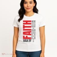Christian Christian Walk By Faith Not By Sight Women's T-Shirt thumb 4