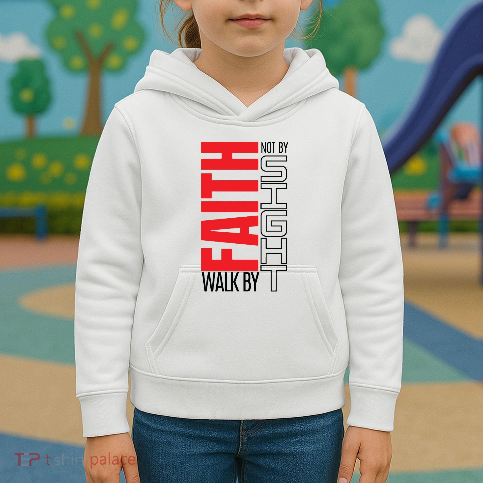 Christian Christian Walk By Faith Not By Sight Kids Hoodie