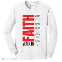 Christian Christian Walk By Faith Not By Sight Kids Long Sleeve Shirt thumb 0